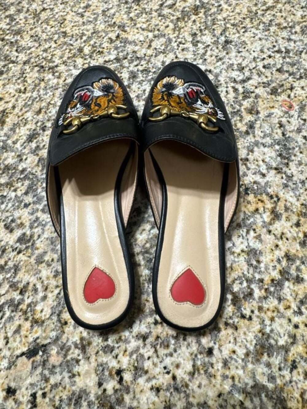 Unbranded Tiger Embroidered Horsebit Mule Loafers Black women 8 men 7 - Picture 2 of 6